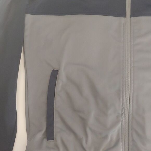 Just Strong Women's Zip Front Hoodie Jacket Navy and Grey Size M - Picture 9 of 13